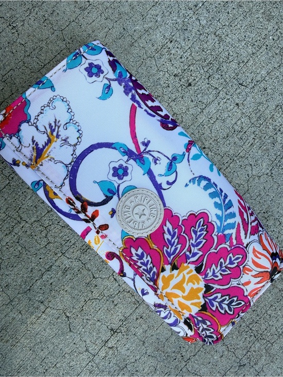 Kipling Handbags - Kipling Floral Print Wallet in White, Pink, Purple, Teal, Yellow